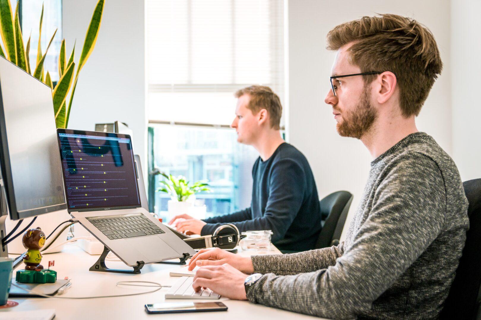 People working in office